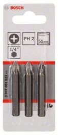 Nastavek vijačni PH 2/51 mm 3/1 Extra hard C6,3– BOSCH