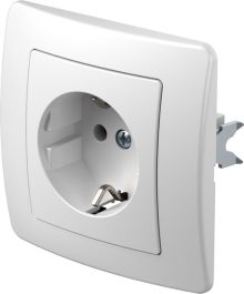 VTIČNICA ŠUKO BELA VRN 16A 250V VT01 EKONOMIK TEM VE10PW-B