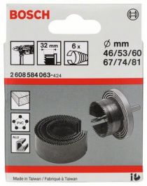 6 delni set Kronske žage,46,53,60,67,74,81mm– BOSCH