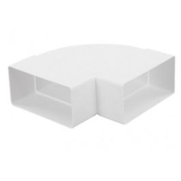 Koleno vodoravno za prezračevalni kanal pravokotni  2/110x55mm beli