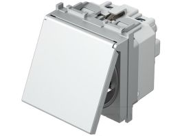 VTIČNICA  SCHUKO+KS+POKROV 2P+E 16A 250V 2M SS TEM VM11SS-B