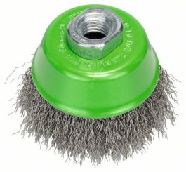 Lončasta ščetka M14  75mm, kodrane ščetine, 0.3mm INOX– BOSCH