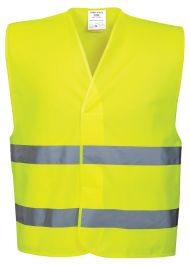 Telovnik PW Hi-Vis št.XXL/3XL (rumena z vodoravnima trakovoma)