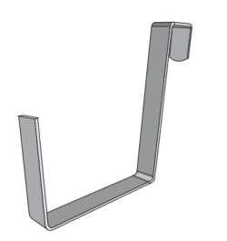 Kavelj - konzola S za cvetlična korita fiksna, ozka, rjava
