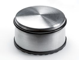 Zaustavljalec vrat FI114x62mm, kovinski, inox/črna 