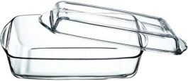 Pekač steklen s pokrovom 3,9l Excellent,34x19,5x10cm 
