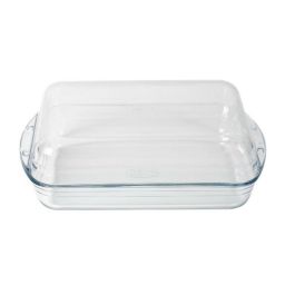 Pekač steklen s pokrovom 5,2l, 35x22x12cm  
