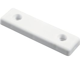 Drsnik plastični 5x14x50mm, vijačni, beli (Pak=8kos) 