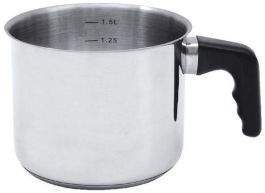 Lonec za mleko z izlivom1,35l, inox, ind., 12cm 
