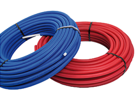 Cev več plastna Ebrille 20x2mm, v izolaciji 9mm, RDEČA barva, 50 metrov, PexB/AL/PexB - 95° 10 BAR