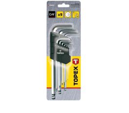 Ključ inbus 1.5-10mm dolgi za kotno vijačenje v grt. 9/1 - 35d957 Topex