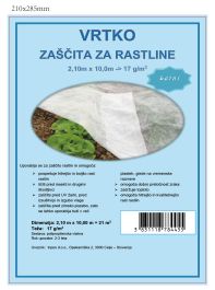 Koprena vrtna VRTKO 2,1x10m letna 17gr/m2, bela 