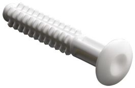 Moznik plastični FI6,9x39mm, z utori, beli (Pak=16kos) 