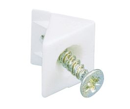 Stabilizator zadnje stranice omarice, 15x10,7mm, plastični bel (Pak=10kos) 