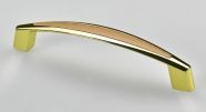 Ročaj pohištveni, 79x10x23mm, dvovijačni, razdalja med vijaki 64mm, brušena medenina 