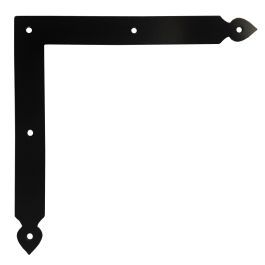 Kotnik ploščat 250x250x3mm, kovaški, črn 