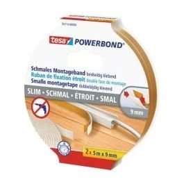 Trak lepilni obojestranski Tesa Powerbond Slim, 2x (5m x 9mm)
