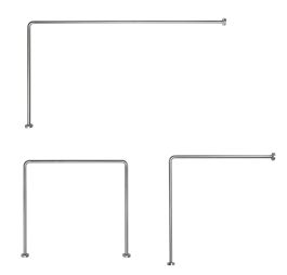 Tirnica za tuš zaveso 90x90/80x170/90x85x90 krom, GEDY TUNI9001310 