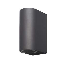 Svetilka LED zunanja PS1680-DG okrogla ANTRACIT 2xGU10 IP54