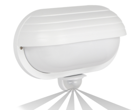 Svetilka LED zun. LF-1/W s PIR senzorjem MUSAM BELA E27 60w IP44