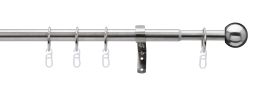 Karnisa antik optik FI19/16mm, dolžina 200-350cm, izvlečna, 1-tirna, inox