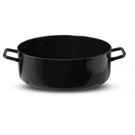 Kozica nizka, Eterna, zunaj črna, notranjost črna, premer 32 cm, višina 10 cm, volumen 7,2 l
