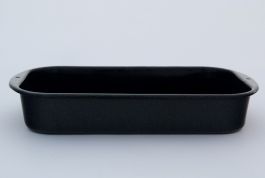 Pekač Clean, zunaj temno siva, notranjost temno siva, premer 22 cm, višina 6,2 cm, volumen 3 l, širina 40 cm
