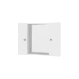 Kopalniška omarica zidna 198/LED, z 2 vrati, bela sijaj, dim.:77X57X15,5cm
