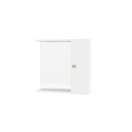 Kopalniška omarica zidna 199/LED, z 1 vrati, bela sijaj, dim.:58x57x15,5cm