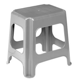 Stol stopnička maxi 41cm, silver, pvc
