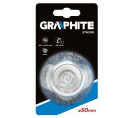 Ščetka žična čelna  50x0.2/steblo 6.25mm inox - 57h599 Graphite