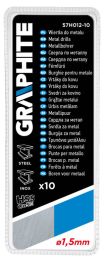 Sveder  1.5x22+18mm 10/1 HSS-Co5% (135°) DIN 338 - 57H012-10 Graphite