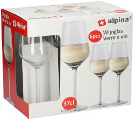 Kozarec za belo vino 370ml, 6/1, Alpina 
