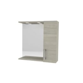 Kopalniška omarica zidna 4495LED, z 1 vrati, siv hrast, dim.:58X57X15,5 