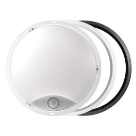 Svetilka LED nado.okrogla črno/bela s senz./10m 14W=75W 1000lm 4000K 215x80MM IP54 A+