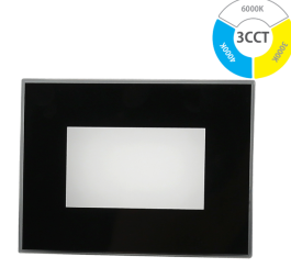 Svetilka LED vgradna 5W 240lm 3CCT 38* črno steklo IP66 WALL-A005-3CCT-BL