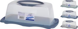 Pladenj s pokrovom za pecivo 40x20x15cm raz. barve
