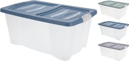 Zaboj 39l, s plavim pokrovom, 60x40x27cm, 4 barve 
