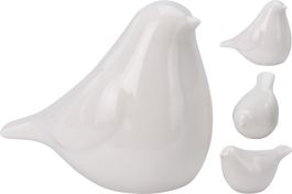 Ptička bela   dekor porcelan 11cm  Koop.**