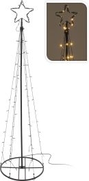 Stožec  z zvezdo 90 led lučk, 180 cm, Koo.