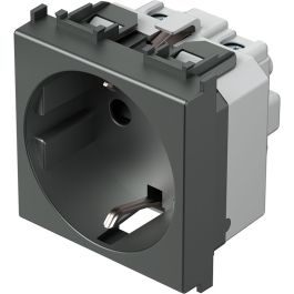 Vtičnica MODUL SCHUKO+KS 2P+16A 2M antracit