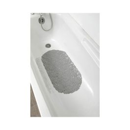 Podloga za kopalno kad PVC 69x36 cm, bubble sivo/prozorna
