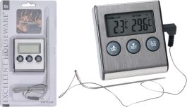 Termometer digitalni s timerjem, 6,5x7x2cm, dolžina 180mm 
