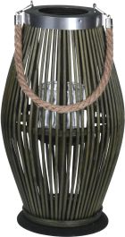 Laterna BAMBOO zelena, 21x38 cm, Koop