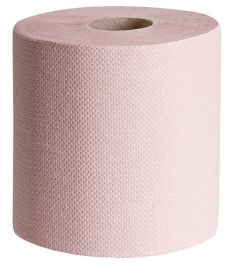 Brisače v roli maxi, 1 sl., 115 m,  6/1, 19 cm, reciklaža krep roza 