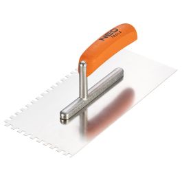 Gladilka zid. Inox 270x128mm zobata 6x6x6mm lesen ročaj -50-162 Neo