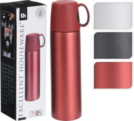 Termo steklenica s kozarcem, 500ml, raz. barve 

