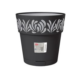 Lonec cvetlični Gaia fi 30 x H29 graphite, Stef.