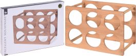 Stojalo za 6-steklenic bambus  24x18,5x35cm 
