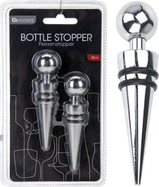 Zamašek / štoper za steklenico set 2/1 kovinski  
